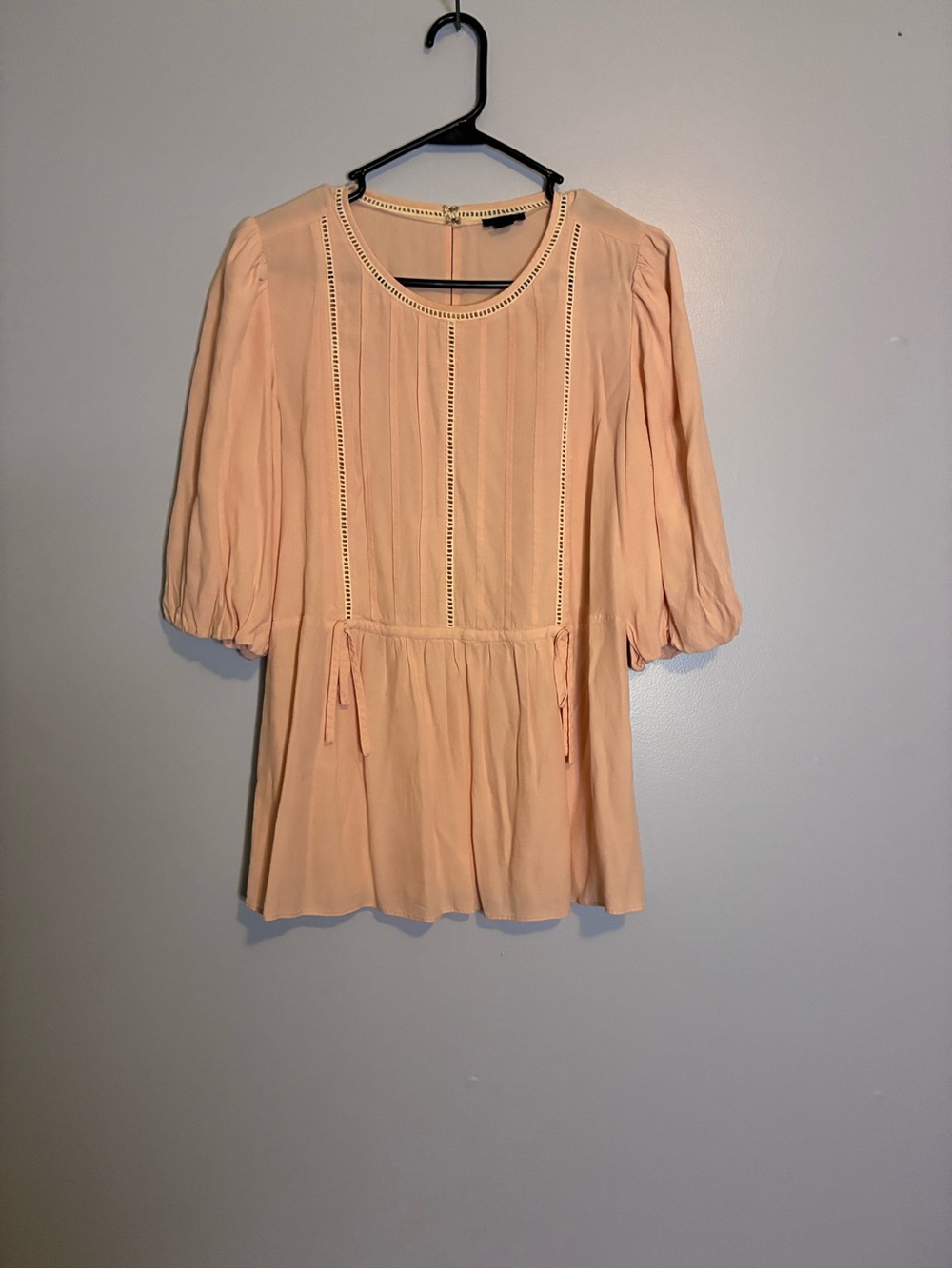Ann Taylor Peach Scoop Neck Peplum Tunic